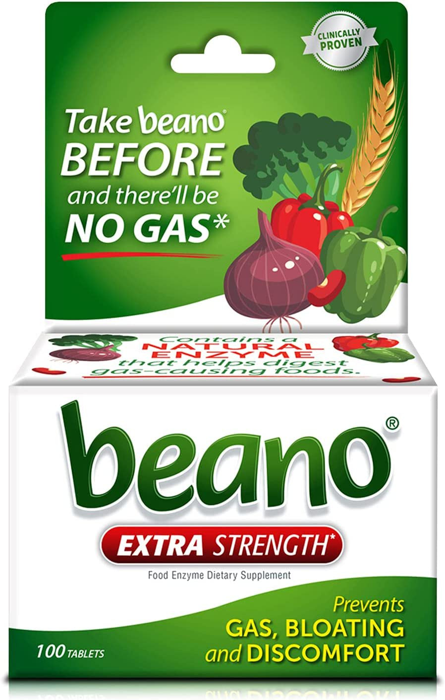 Beano Ultra 800, Gas Prevention and Digestive Enzyme Supplement, 100 Count