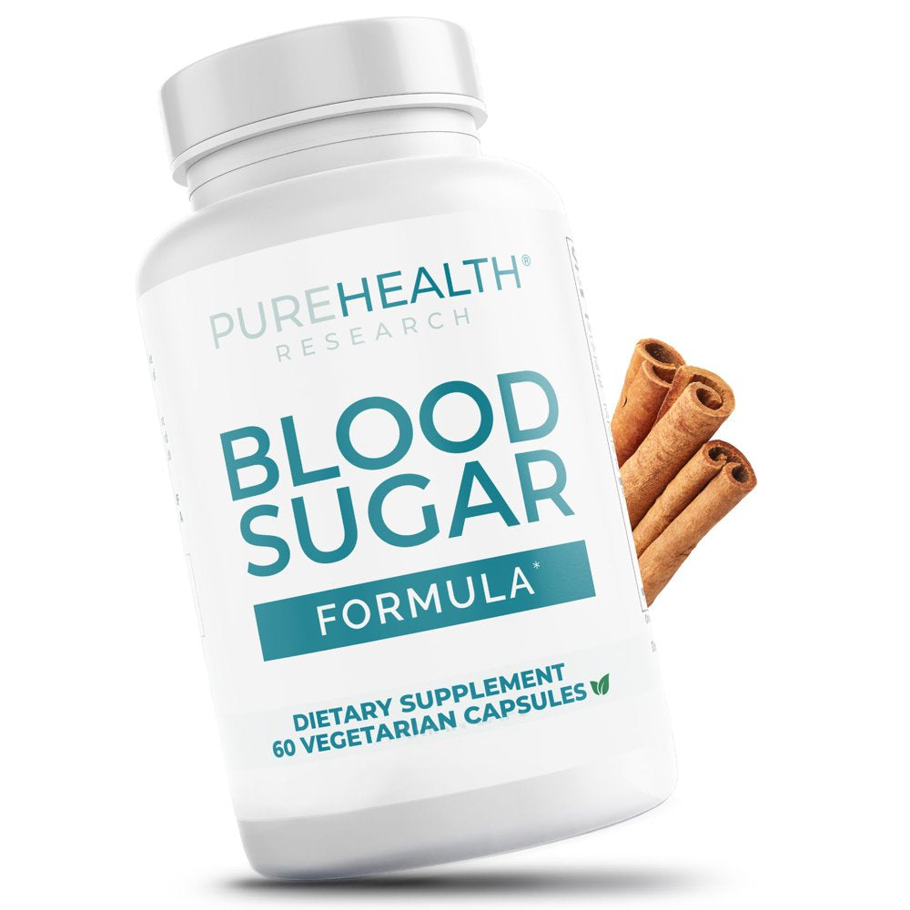 Blood Sugar Formula; Glucose Balance Supplement, Blood Sugar Support with Magnesium, and Berberine for Men & Women, Increase Energy & Focus by Purehealth Research