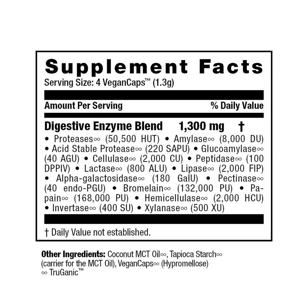 Digestion Enhancement Enzymes - 120 Vegancaps