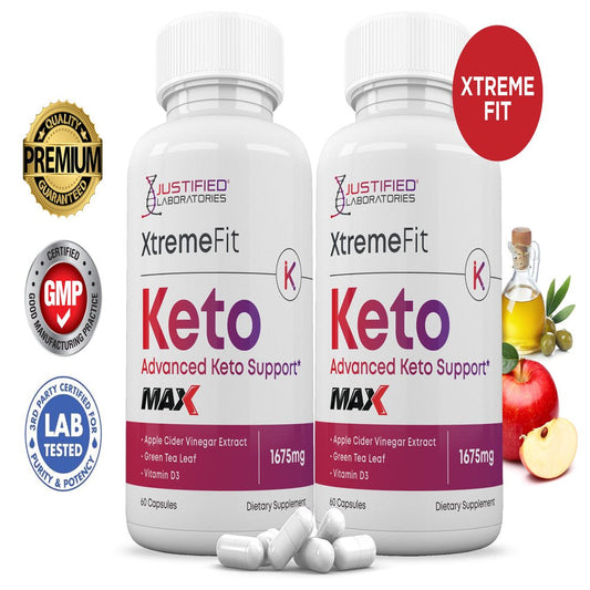 (2 Pack) Xtreme Fit Keto ACV MAX Pills 1675Mg Alternative to Gummies Dietary Supplement 120 Capsules - Nutricity.com.au