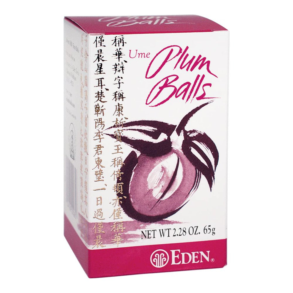 Eden Ume Plum Balls, SR25 Ume Plum Concentrate and Jinenjo Wild Mountain Yam, 300 Quarter Gram Balls, 2.28 Oz