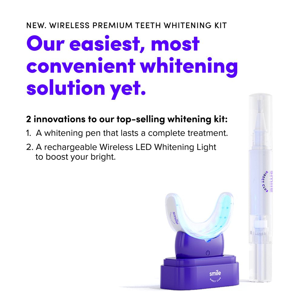 Smiledirectclub Pro Strength Premium Teeth Whitening Kit, Wireless LED Light + 1 Treatment Gel Pen