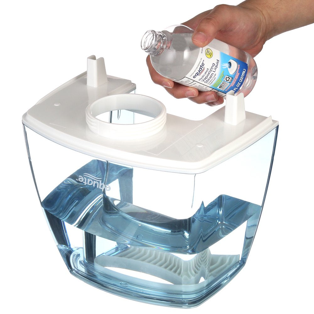 Equate 1.1 Gallon 250 Sq Ft Invisible Cool Mist Humidifier, White & Blue