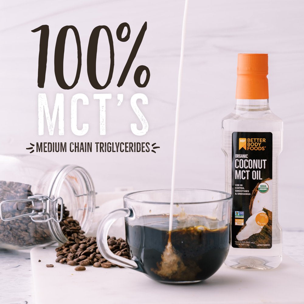 Betterbody Foods Organic Coconut MCT Oil, 500 Ml Bottle
