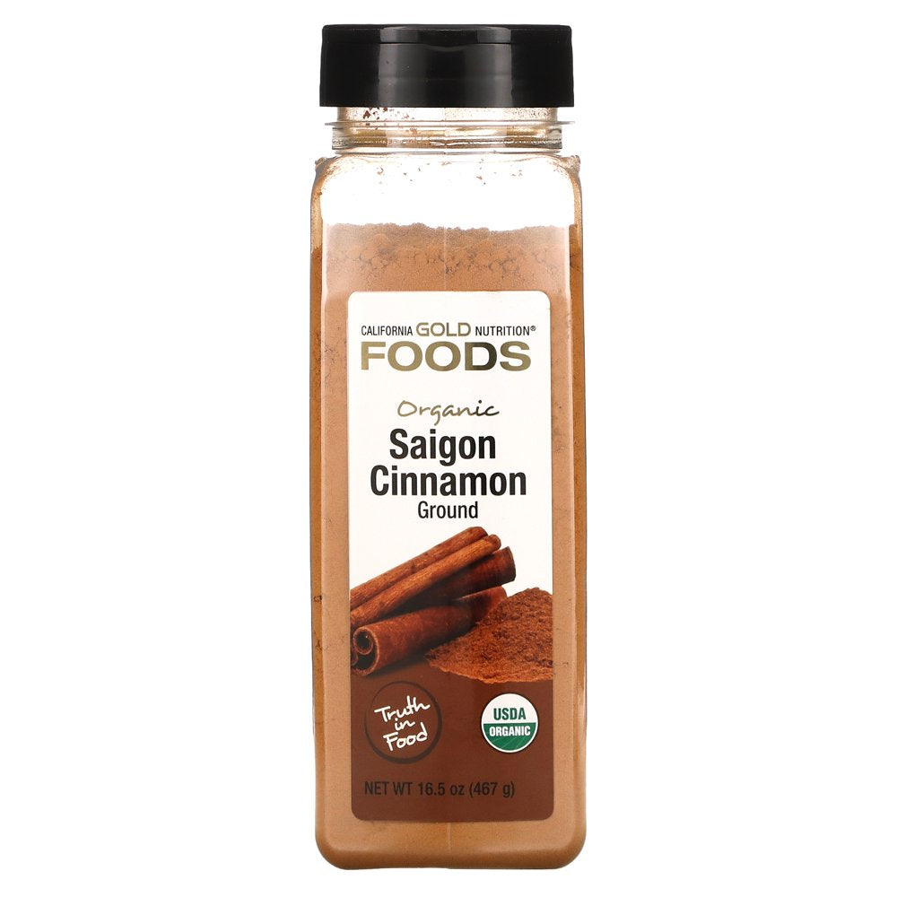 California Gold Nutrition, FOODS - Organic Saigon Cinnamon, Ground, 16.5 Oz