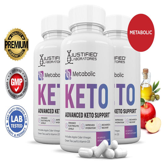 (3 Pack) Metabolic Keto ACV Pills 1275Mg Alternative to Gummies Dietary Supplement 180 Capsules - Nutricity.com.au