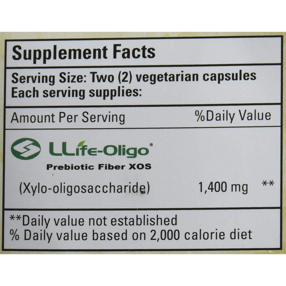 Bio Nutrition Pre-Biotic Life Oligo Veg-Caps 60Ct Fiber XOS Digestive Support