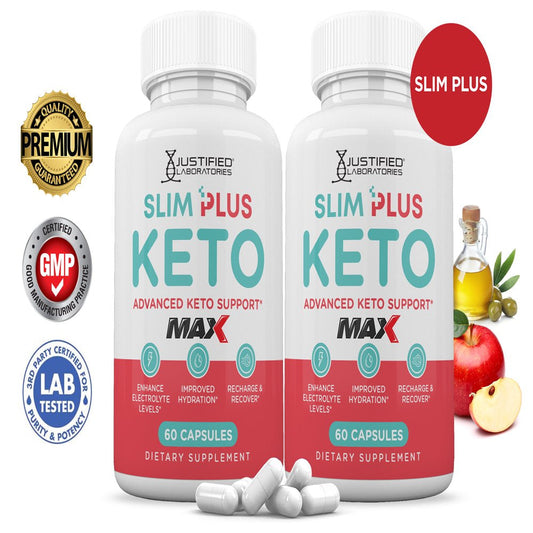 (2 Pack) Slim plus Keto ACV MAX Pills 1675Mg Alternative to Gummies Dietary Supplement 120 Capsules - Nutricity.com.au