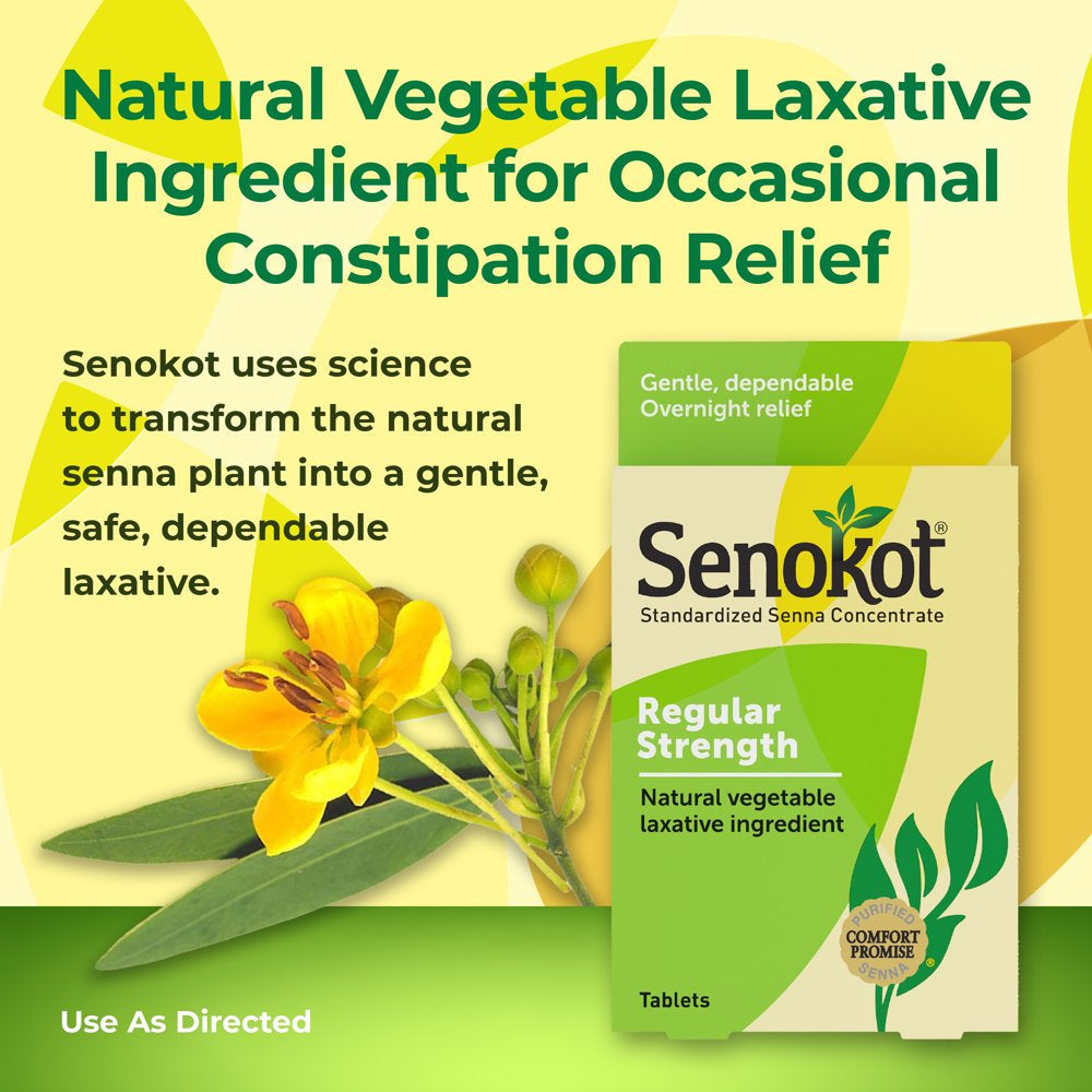 Senokot® Regular Strength Senna Stool Softener Laxative Tablets, 50 Ct