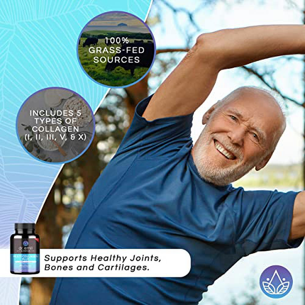 DR EMIL NUTRITION Multi Collagen plus Pills - Collagen Supplement to Support Hair, Skin, Nails, Joints, & Gut Health - Hydrolyzed Collagen Supplement (90 Count (Pack of 3)