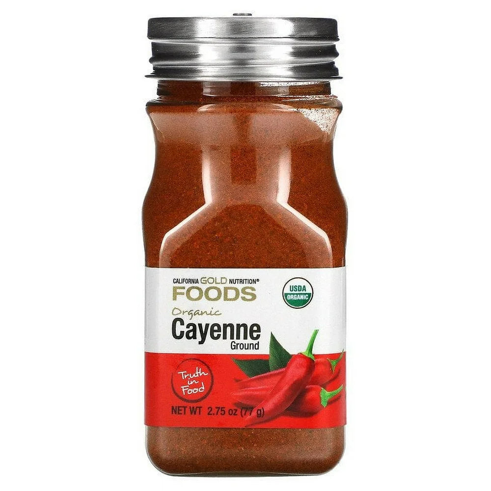 California Gold Nutrition, FOODS - Organic Cayenne, 2.75 Oz Pack of 3