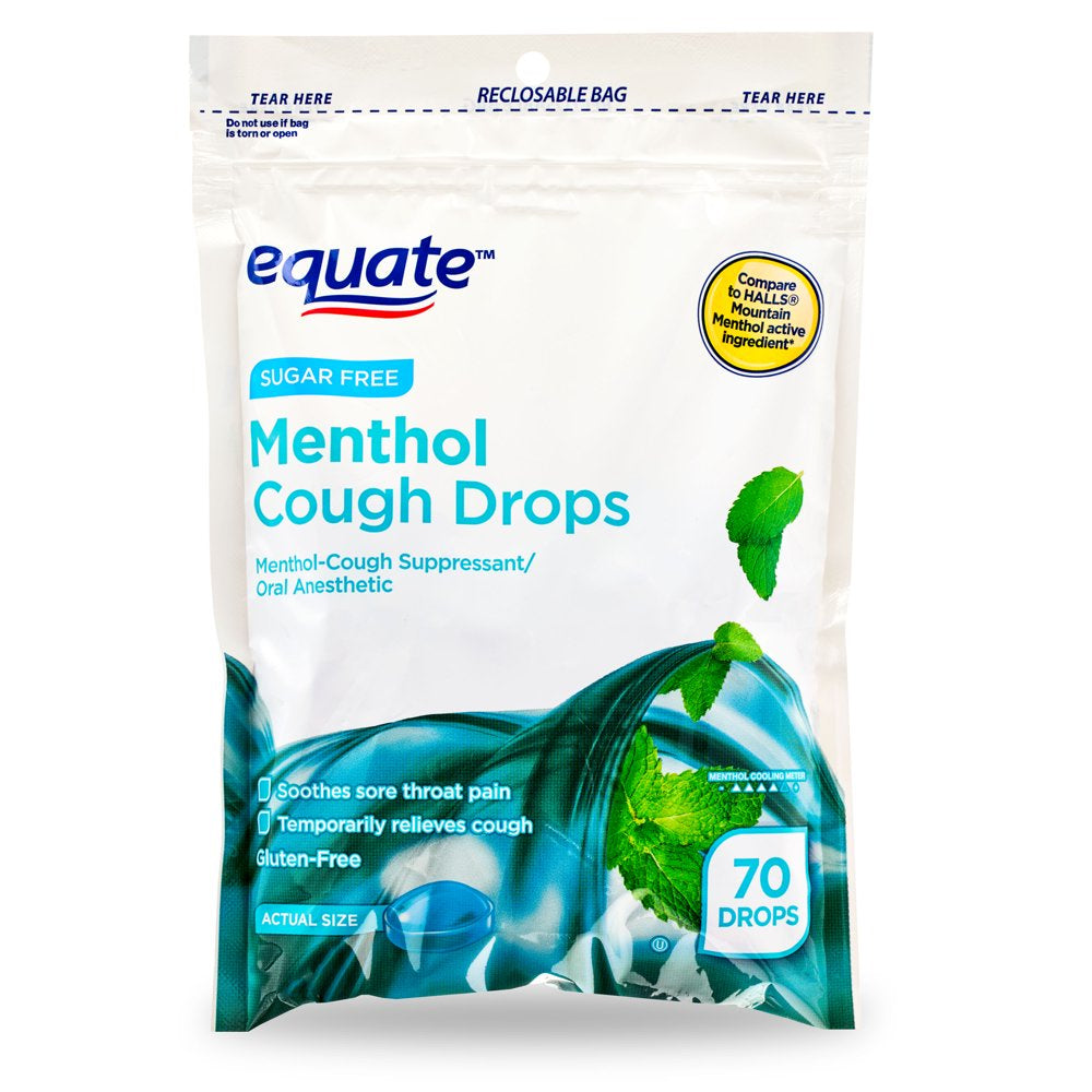 Equate Sugar-Free Menthol Cough Drops, 70 Count