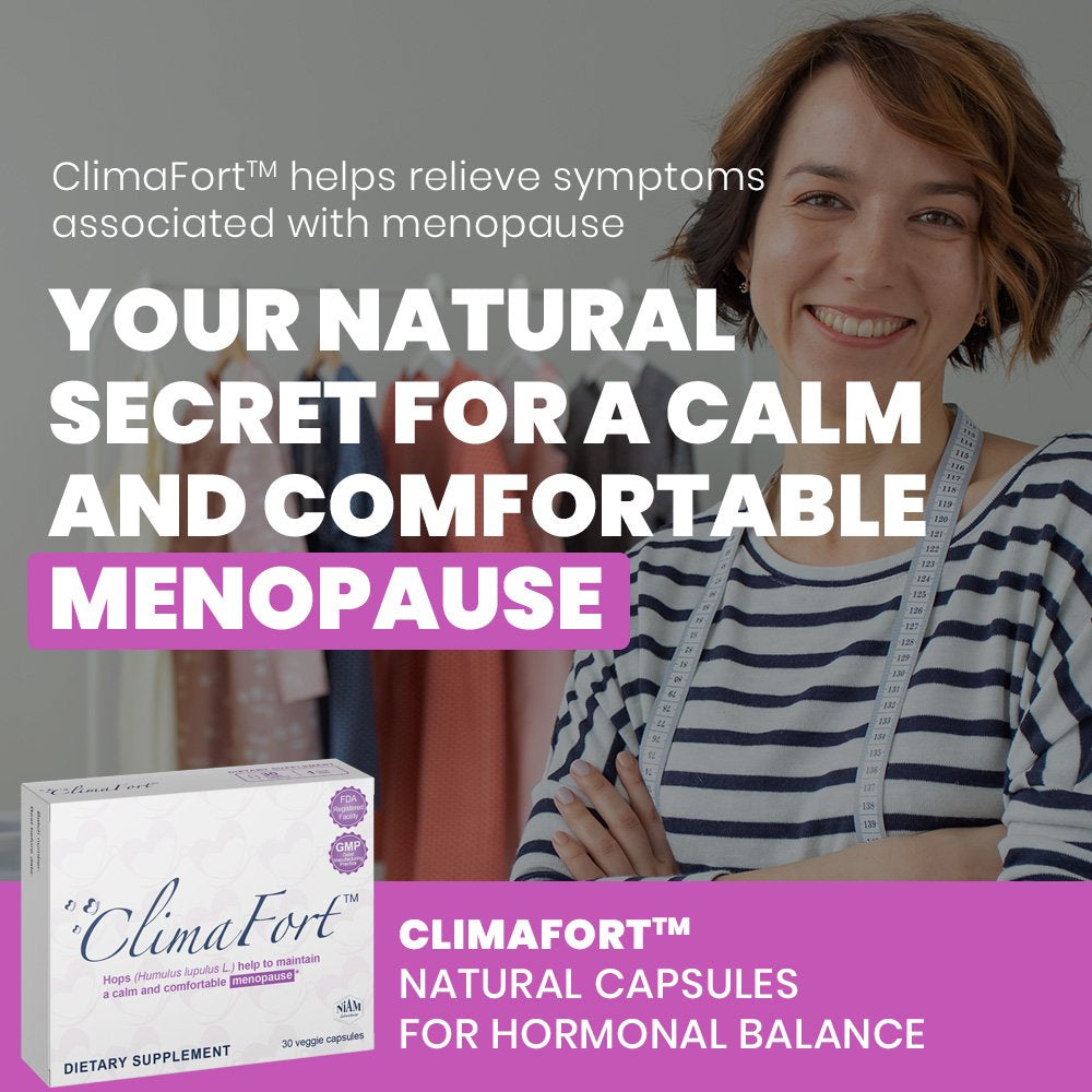 Climafort | Menopause Supplement | Premenopause Hormone Balance. Safe Multi | Symptom Menopause Relief: Hot Flashes, Irritability & More - 30 Day Supply (30 Veggie Capsules)