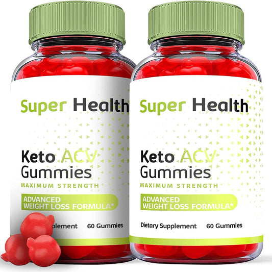(2 Pack) Super Health Keto ACV Gummies - Supplement for Weight Loss - Energy & Focus Boosting Dietary Supplements for Weight Management & Metabolism - Fat Burn - 120 Gummies - Nutricity.com.au