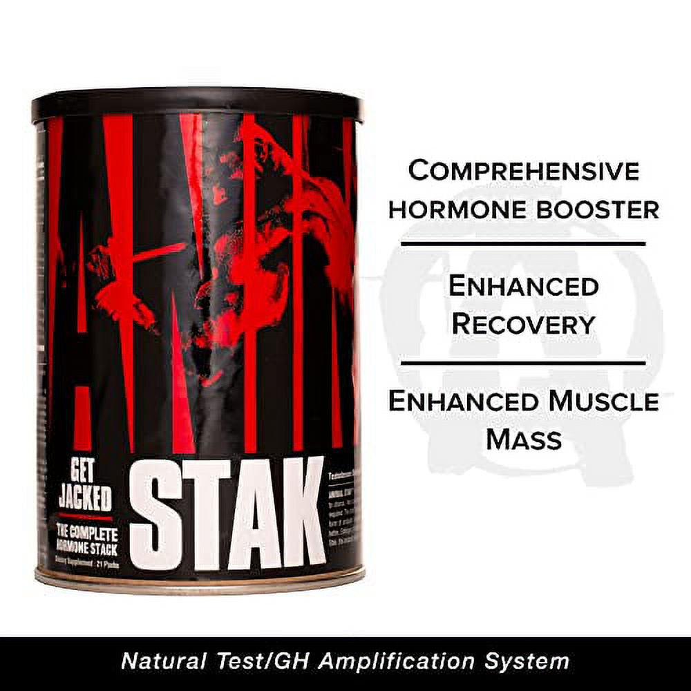 Animal Stak - Natural Hormone Booster Supplement with Tribulus and GH Support Complex - Natural Testosterone Booster for Bodybuilders and Strength Athletes - 1 Month Cycle