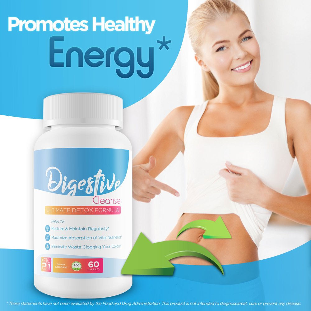 Digestive Cleanse - Ultimate Detox Formula - Restore and Maintain Regularity - Maximize Absorption of Vital Nutrients - Eliminate Waste Clogging Your Colon - Help Body Expel Toxins - 30 Servings