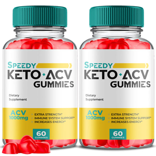(2 Pack) Speedy Keto ACV Gummies - Supplement for Weight Loss - Energy & Focus Boosting Dietary Supplements for Weight Management & Metabolism - Fat Burn - 120 Gummies - Nutricity.com.au