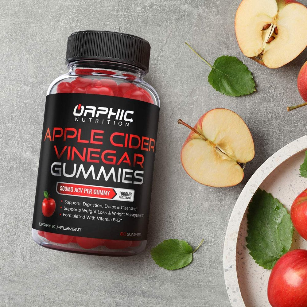 Apple Cider Vinegar Gummies - 1000Mg -Formulated to Support Healthy Weight, Normal Energy Levels & Gut Health* - Supports Digestion, Detox & Cleansing* - ACV Gummies W/ VIT B12, Beetroot & Pomegranate