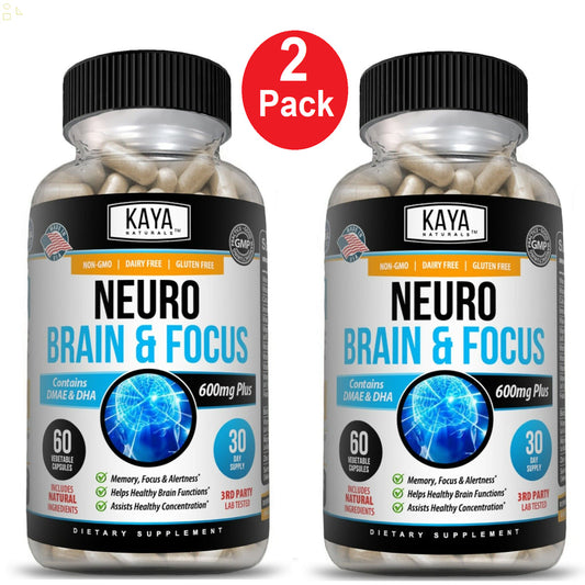 (2 Pack) Brain & Focus, Memory, Function, Clarity Nootropic Supplement | Compare to Focus Factor Active Ingredients - Nutricity.com.au