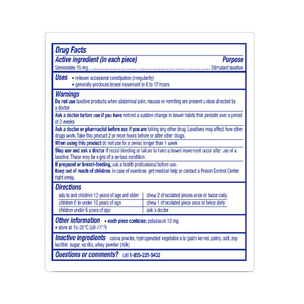 Ex-Lax Regular Strength Chocolated Stimulant Laxative Constipation Relief Pills for Occasional Constipation - 48 Count