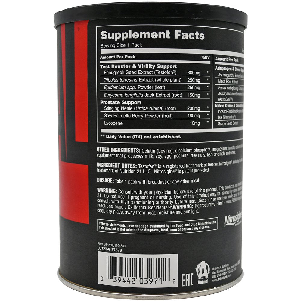 Animal TNT+ with Testofen and Nitrosigine - 30 Packets