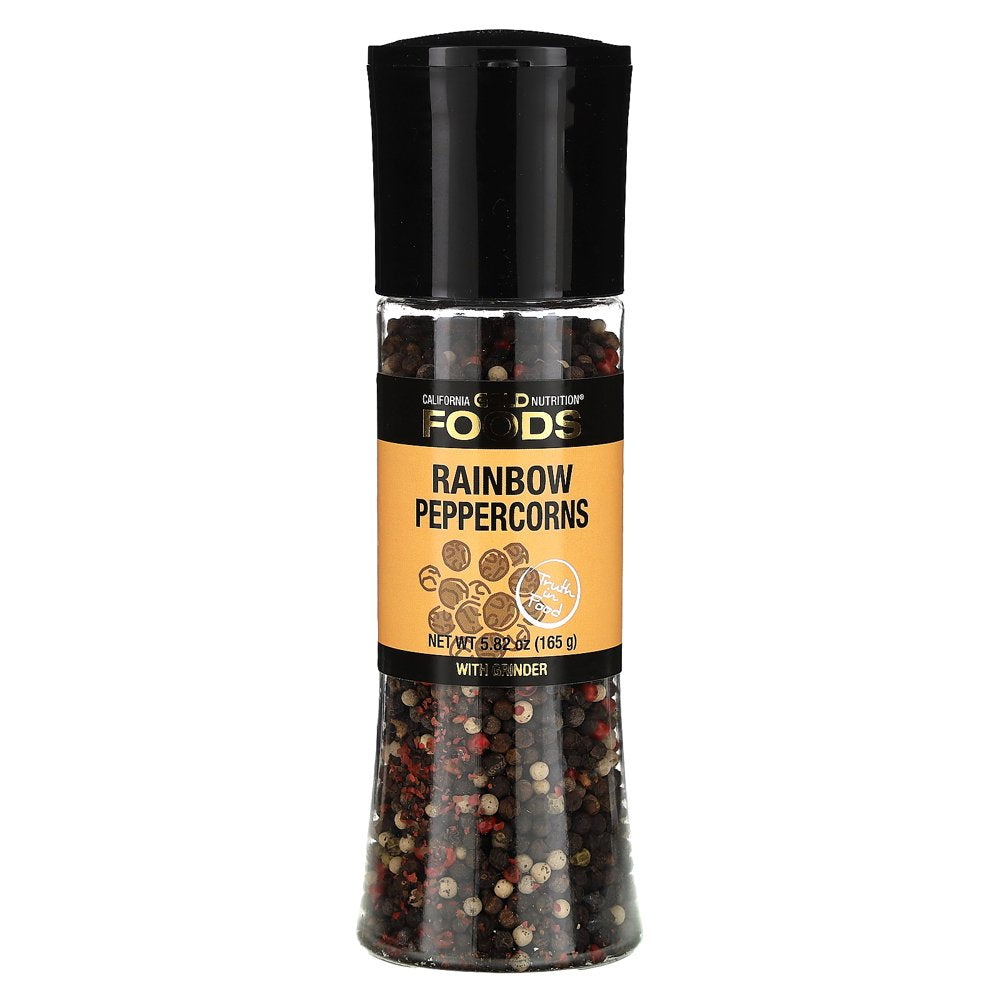 California Gold Nutrition FOODS - Rainbow Peppercorn Grinder, 5.82 Oz (165 G)