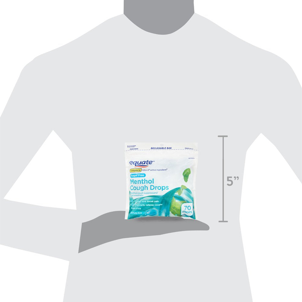 Equate Sugar-Free Menthol Cough Drops, 70 Count