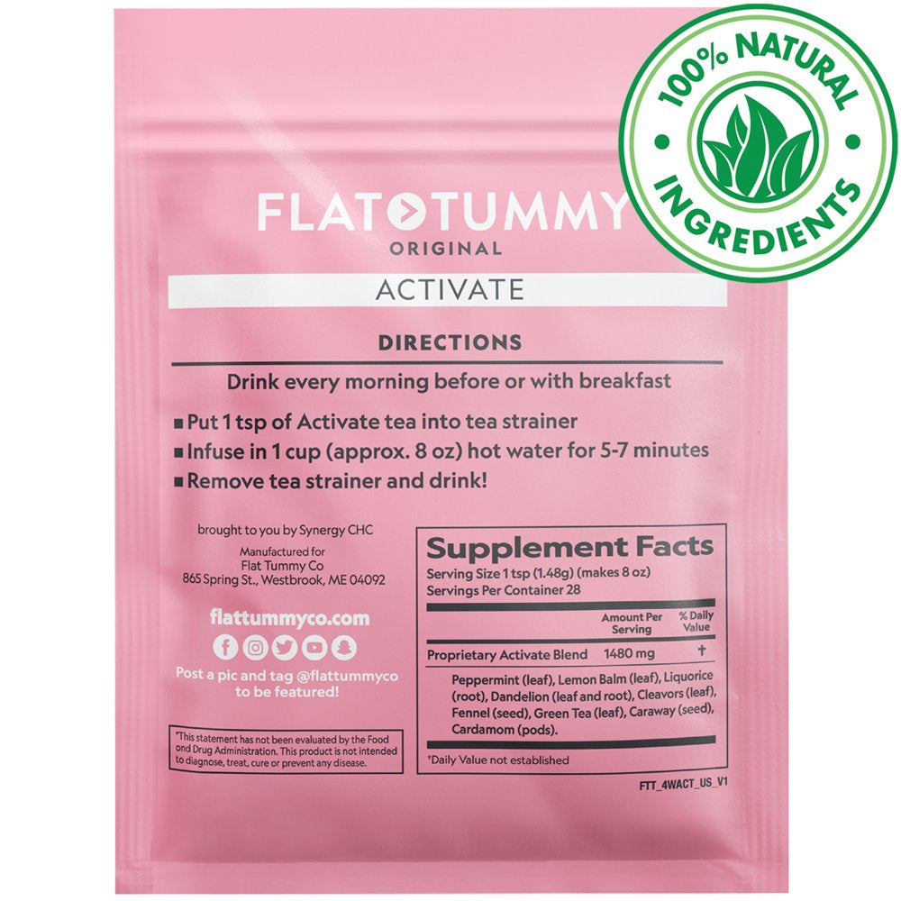 Flat Tummy Tea All-Natural Detox Tea, (4 Week Cleanse)
