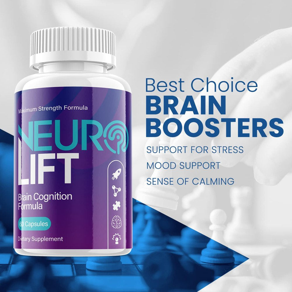 (3 Pack) Neuro Lift - Nootropic Memory Booster Dietary Supplement for Focus, Memory, Clarity, & Energy - Advanced Cognitive Formula for Maximum Strength - 180 Capsules - Nutricity.com.au
