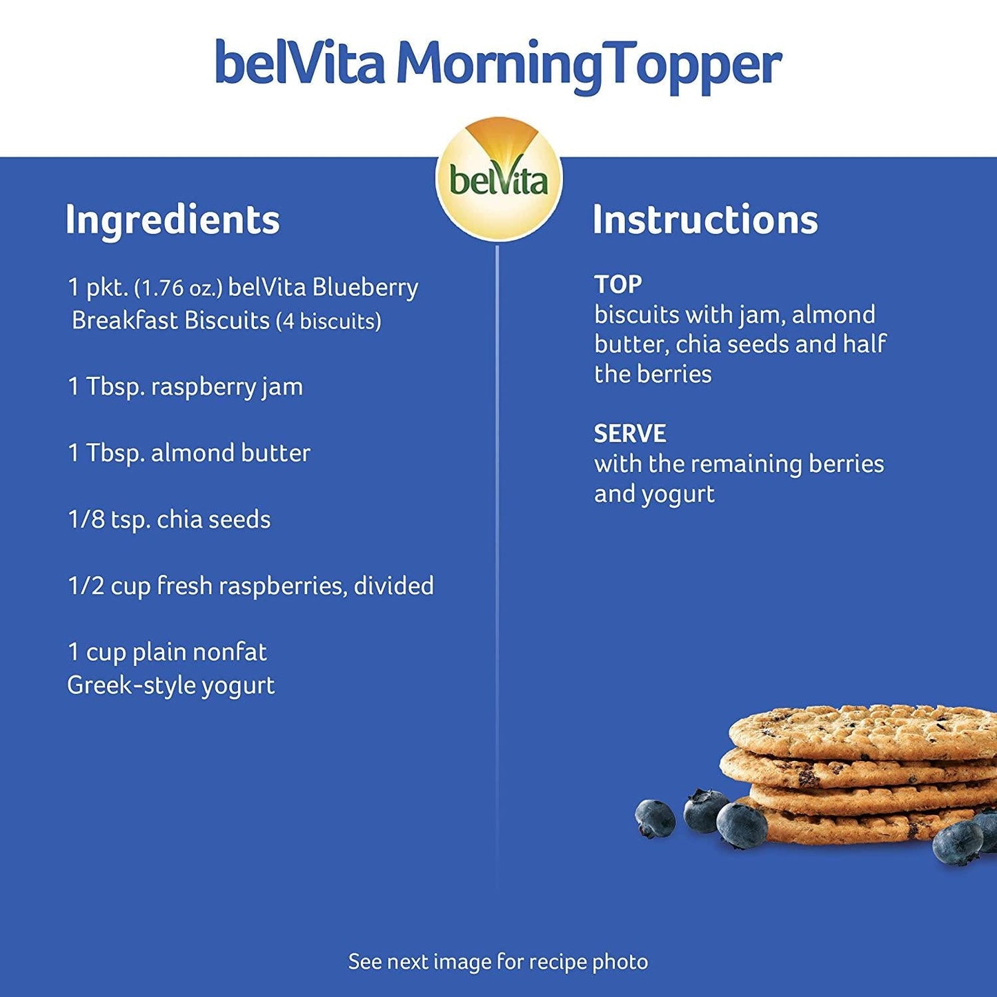 belVita Breakfast Biscuits, Blueberry Flavor, 5 Packs (4 Biscuits Per Pack)