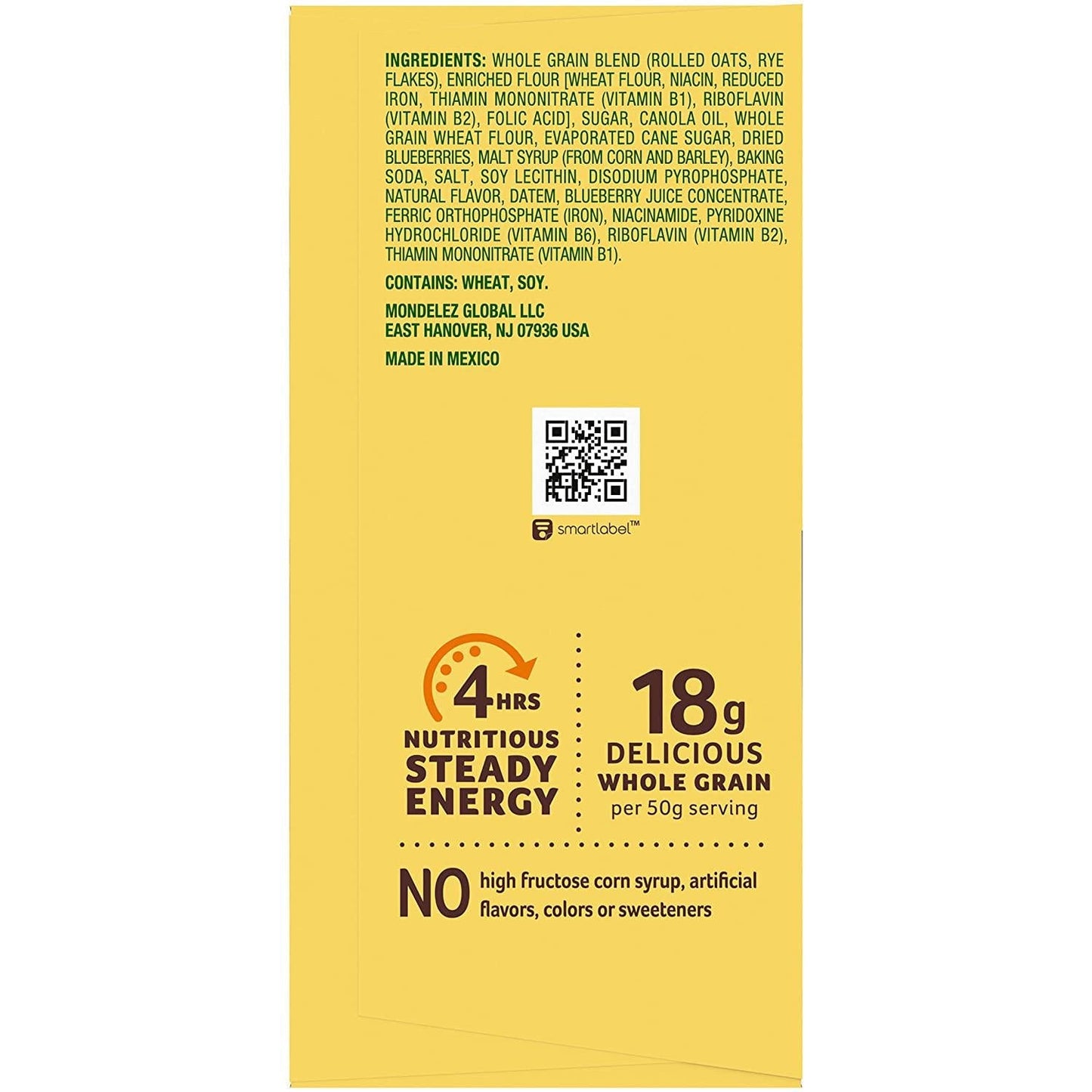 belVita Breakfast Biscuits, Blueberry Flavor, 5 Packs (4 Biscuits Per Pack)