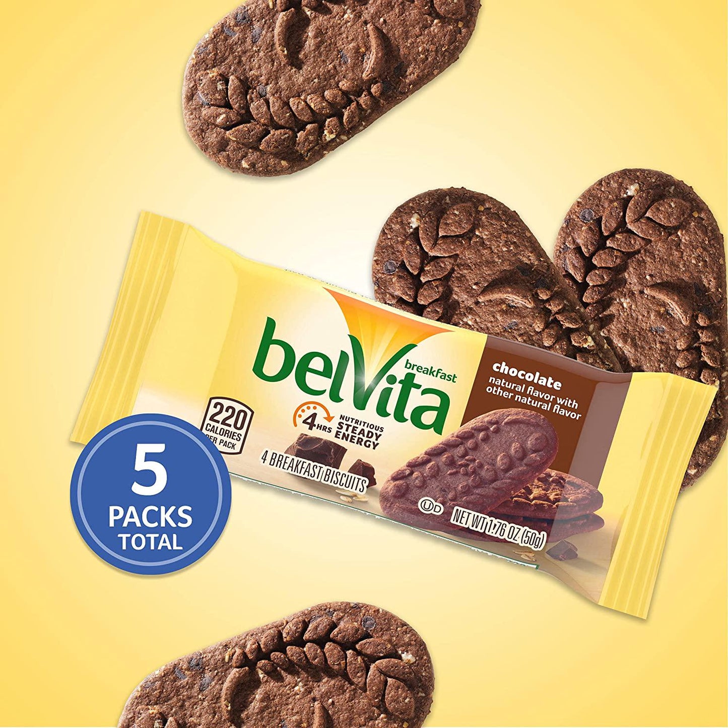 belVita Chocolate Breakfast Biscuits, (Pack of 5)