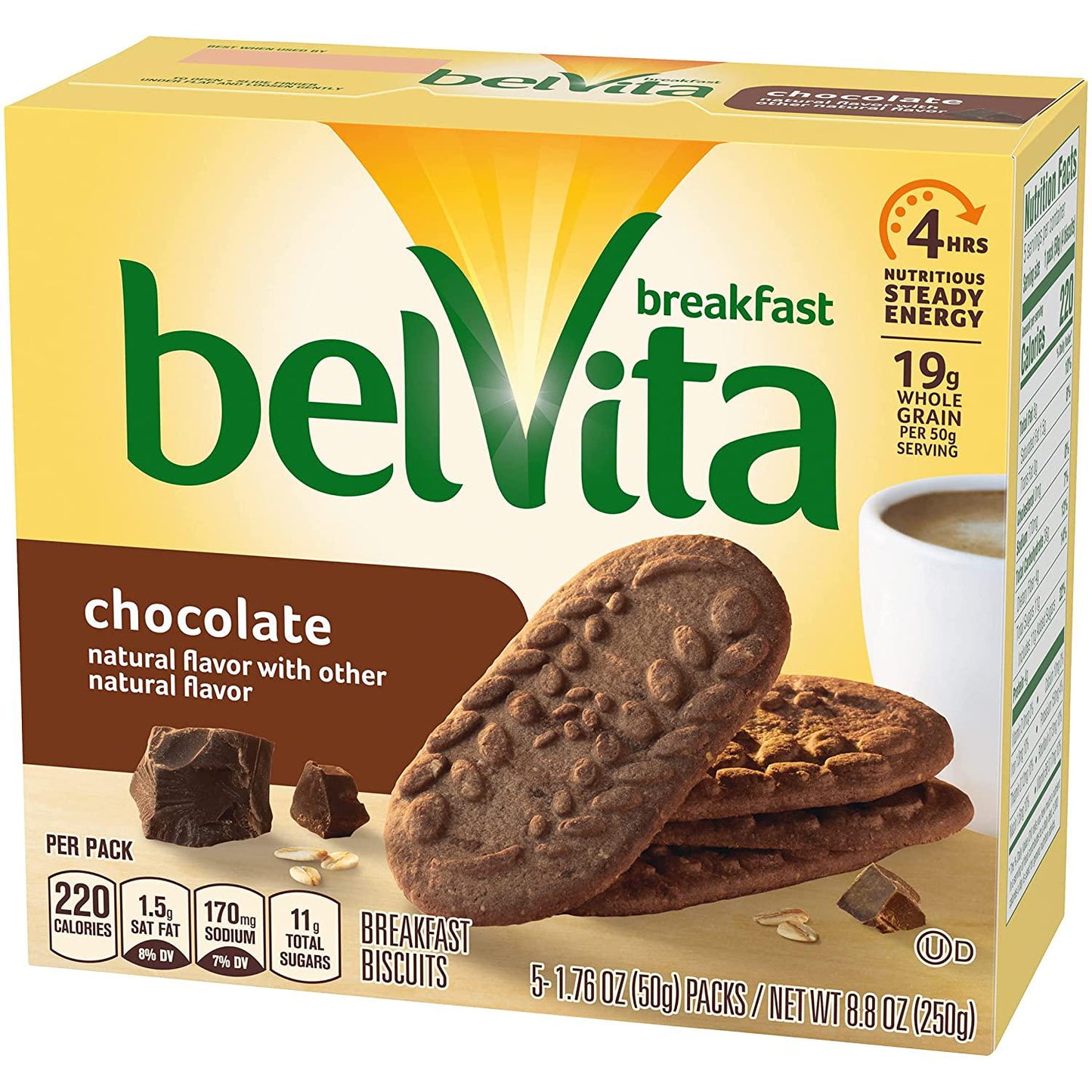 belVita Chocolate Breakfast Biscuits, (Pack of 5)