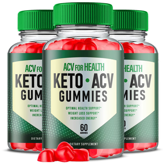 (3 Pack) ACV for Health Keto ACV Gummies - Energy & Focus Boosting Dietary Supplements for Weight Management & Metabolism - Fat Burn - 180 Gummies - Nutricity.com.au