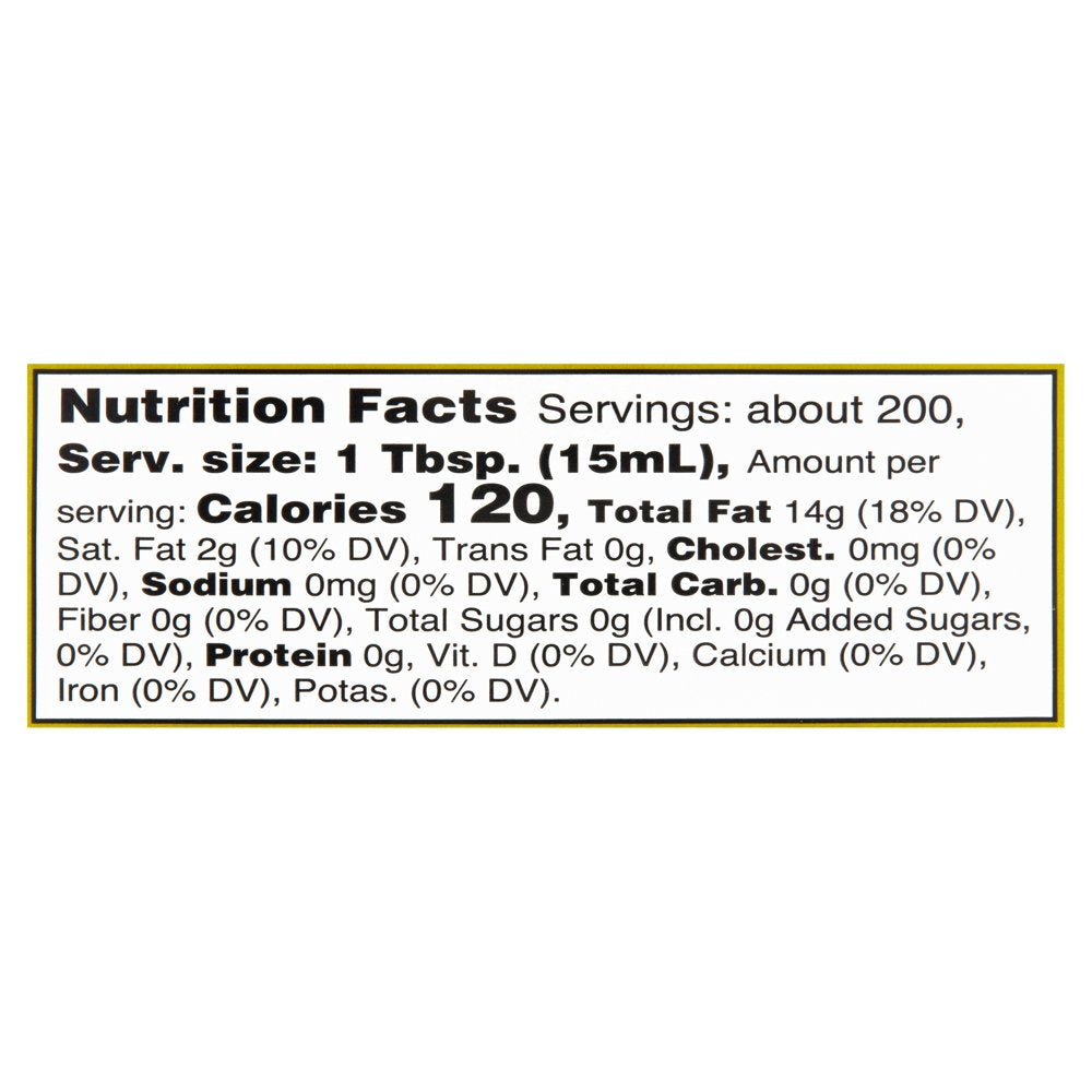 Great Value Extra Virgin Olive Oil, 101 Fl Oz Bottle