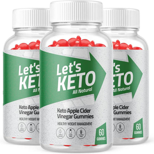 (3 Pack) Let'S Keto ACV Gummies - Supplement for Weight Loss - Energy & Focus Boosting Dietary Supplements for Weight Management & Metabolism - Fat Burn - 180 Gummies - Nutricity.com.au