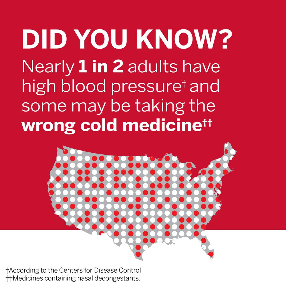 Coricidin HBP Cold & Flu Relief Tablets, High Blood Pressure, 20 Ct