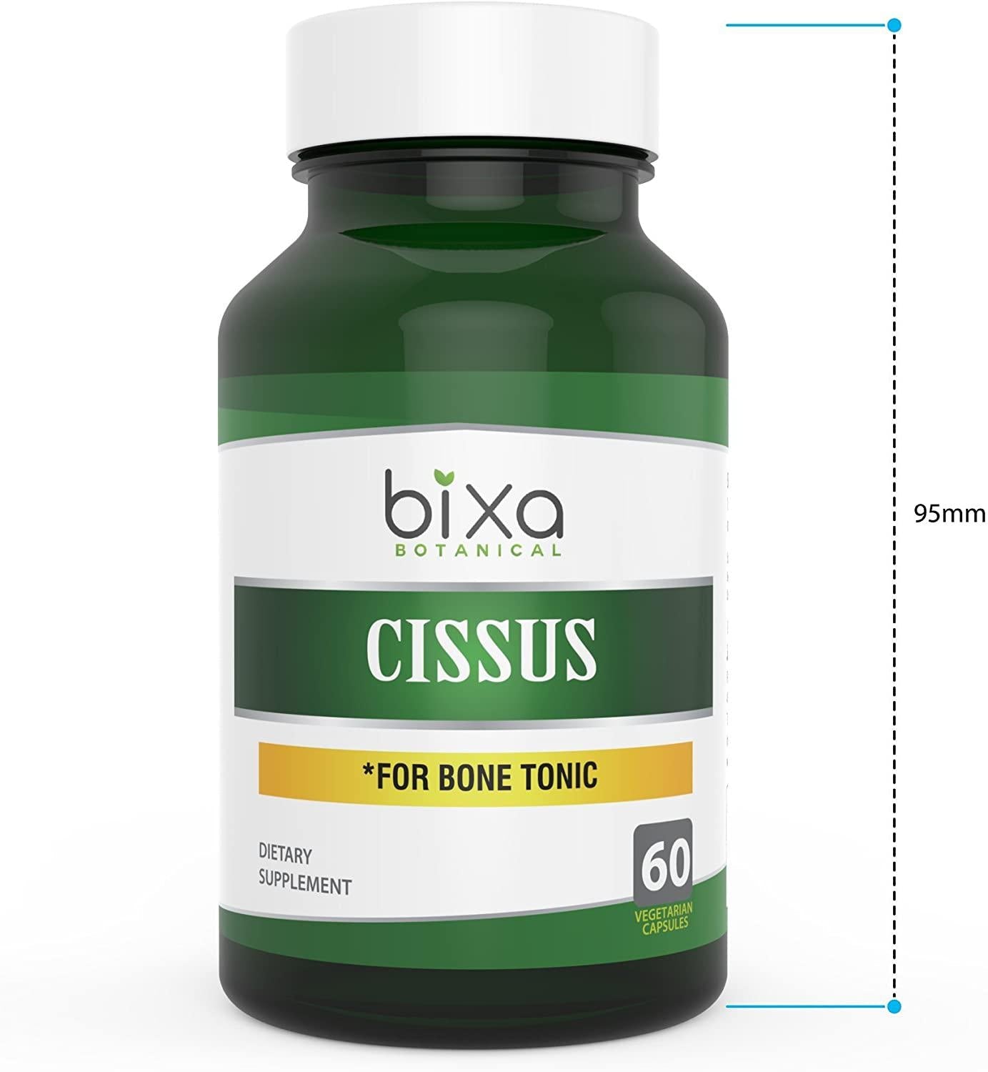 bixa BOTANICAL Cissus Extract Ayurvedic Herb For Bone Tonic, Herbal Supplement ,Veg Capsules 60 Count (450Mg)