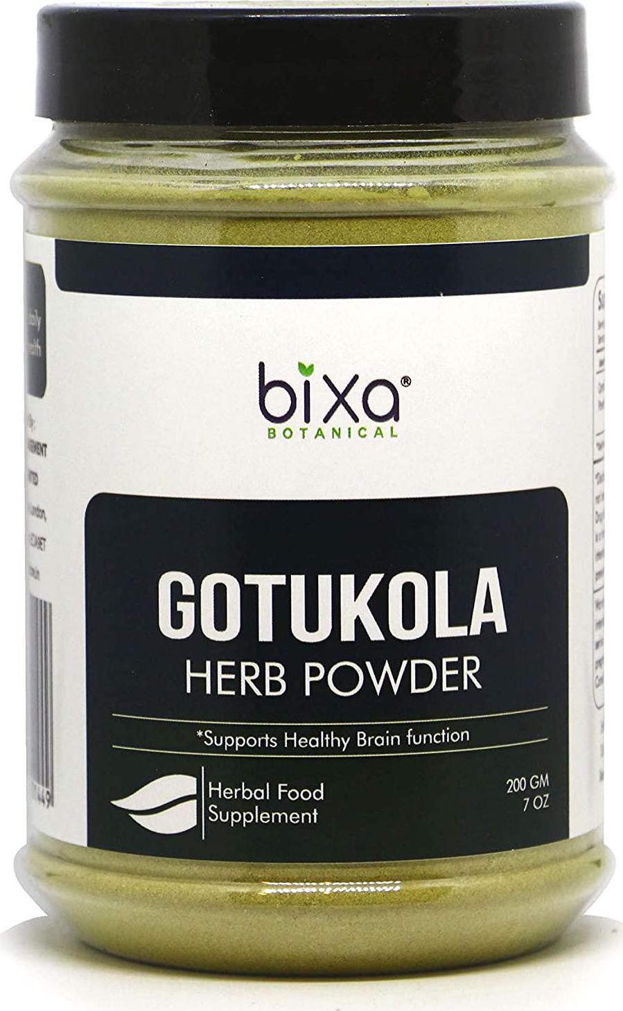 bixa BOTANICAL Gotu Kola Powder (Centella Asiatica) - 200G (7 Oz) | Ayurvedic Herb To Improve Overall Health And Longevity, Natural Herbal Supplement Useful As Alterative and Anti-Anxiety |