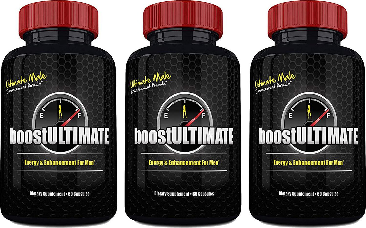 boostultimate - #1 Rated Testosterone Booster with 100% Moneyback Guarantee - Increase Stamina, Size, Energy and More!, 60 Capsules, 3 Bottles