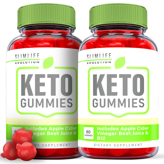 (2 Pack) Slimlife Evolution Keto ACV Gummies - Apple Cider Vinegar Supplement for Weight Loss - Energy & Focus Boosting Dietary Supplements for Weight Management & Metabolism - Fat Burn - 120 Gummies - Nutricity.com.au