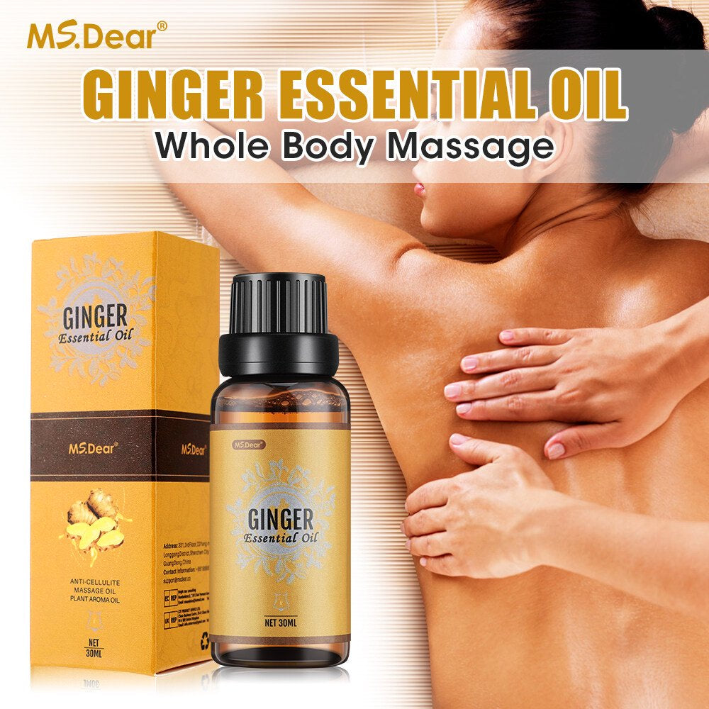 Dearbeauty Ginger Oil,100% Pure Ginger Oil for Weight Loss Belly Fat,Lymphatic Drainage Ginger Oil for Swelling
