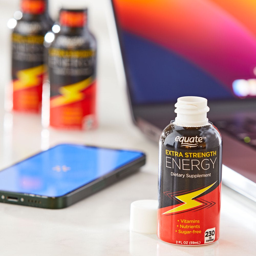 Equate Extra Strength Energy Dietary Supplement, Caffeine 230Mg, Berry Flavor, 15 Pack