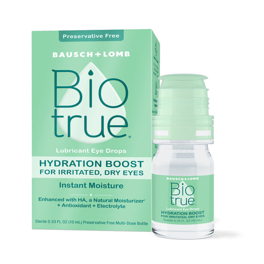 Biotrue Hydration Boost Eye Drops Multi-Dose for Irritated and Dry Eyes, Preservative Free, 10 Ml