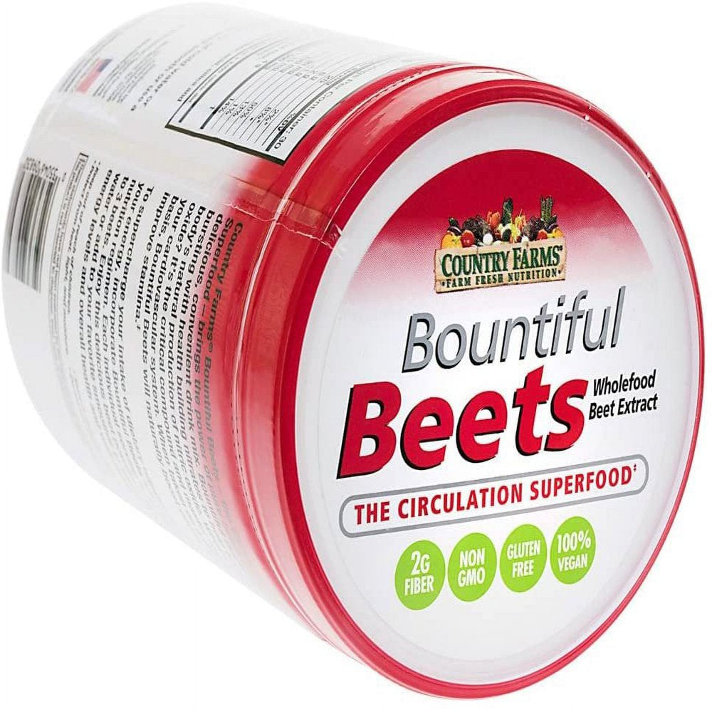 Country Farms Bountiful Beet Extract Nitric Oxide, Cherry, 10.6Oz, 4-Pack