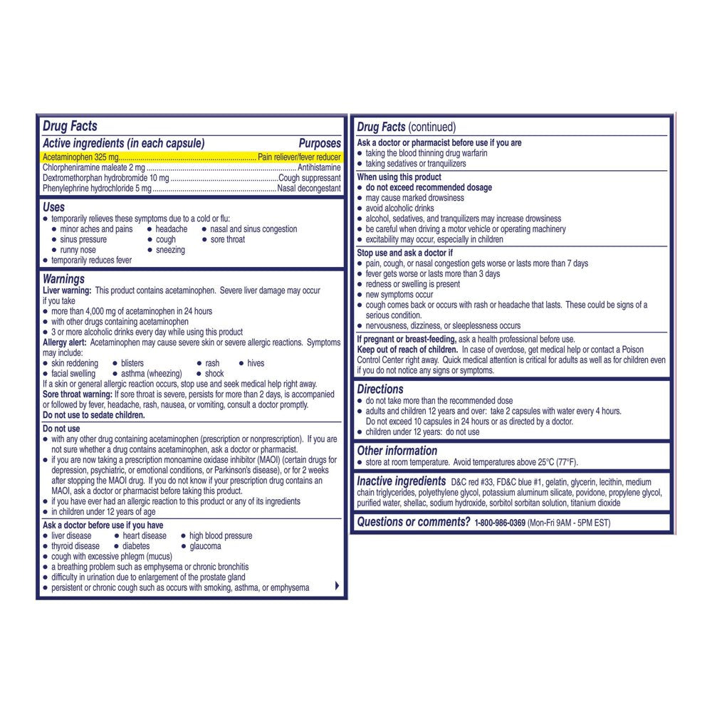 Alka-Seltzer plus Powermax Cold & Cough Medicine, Liquid Gels, 24 Count