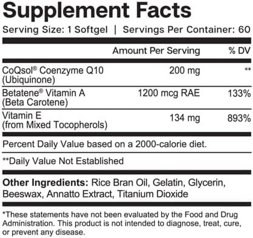 Essential Elements Coq10 | 60 Softgels, 2 Month Supply
