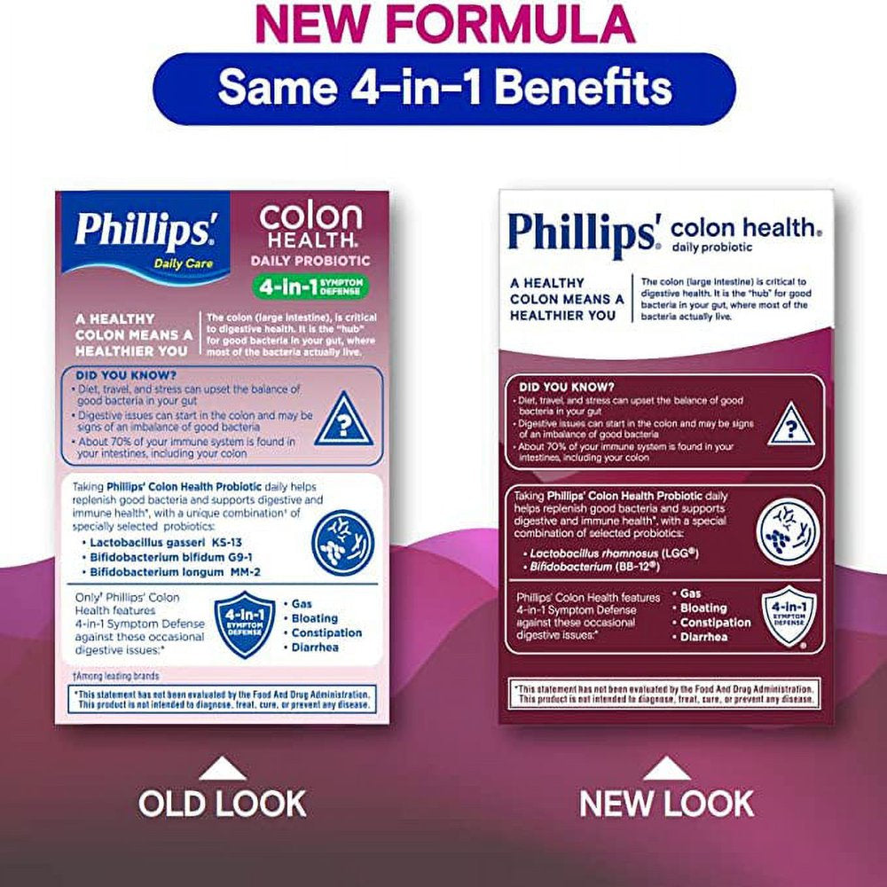 Phillips' Colon Health Daily Probiotic Supplement Capsules, 45 Count