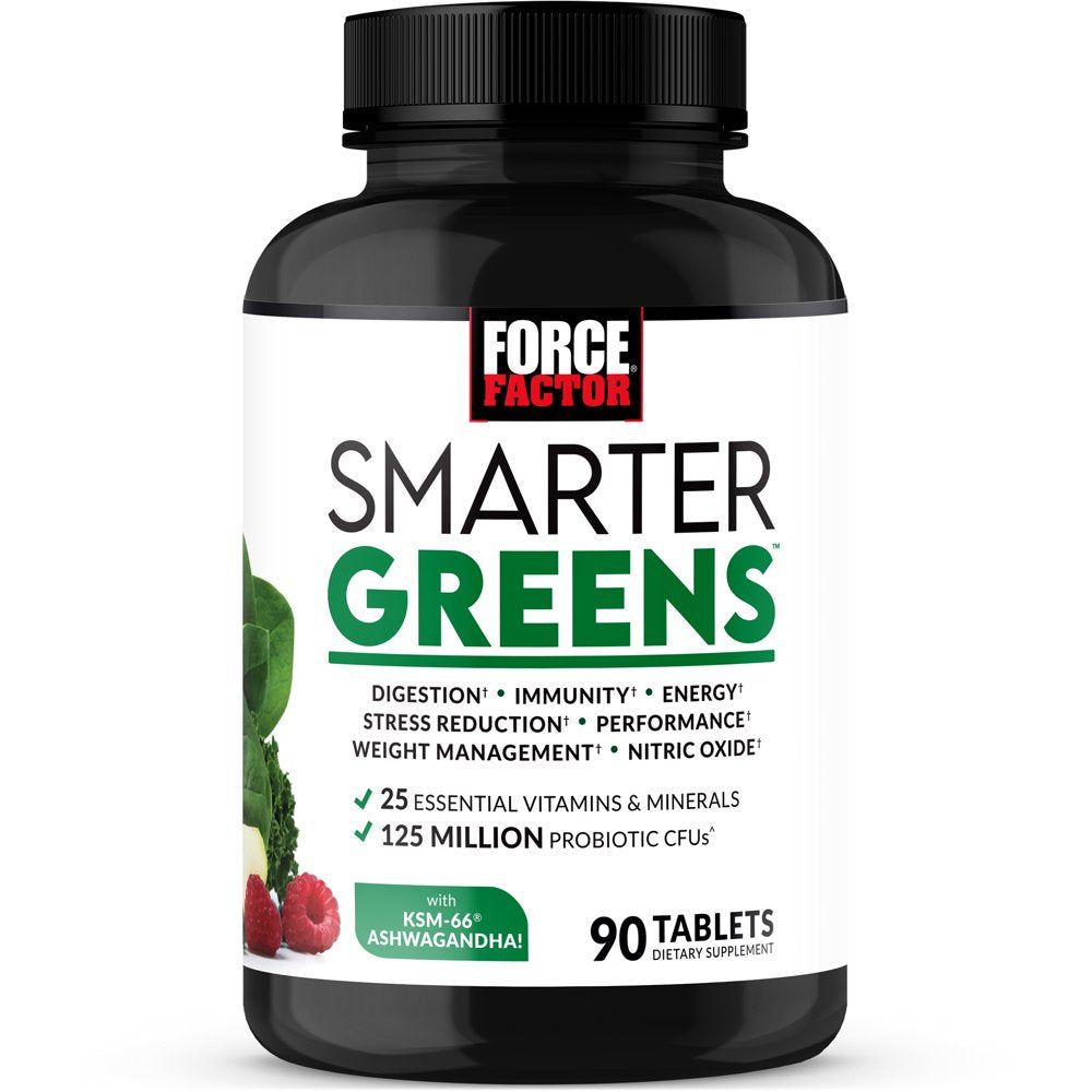 Force Factor Smarter Greens Tablets, Greens Superfood Supplement, 90 Tablets