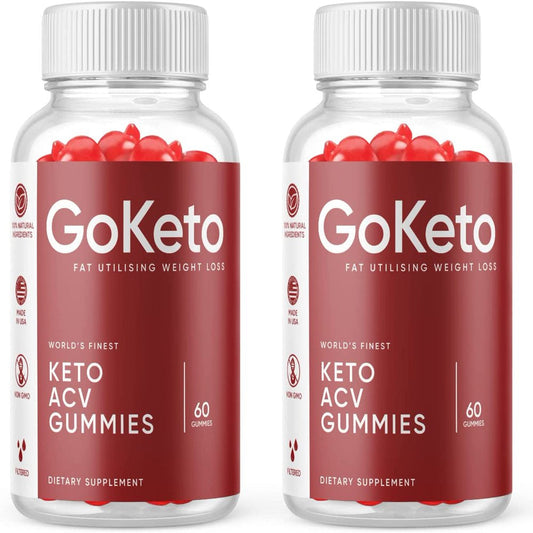 (2 Pack) Go Keto ACV Gummies - Supplement for Weight Loss - Energy & Focus Boosting Dietary Supplements for Weight Management & Metabolism - Fat Burn - 120 Gummies - Nutricity.com.au
